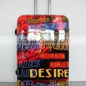 Modern Printed ABS+PC Trolley Luggage Case thumbnail-1