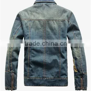 2016 Top OEM Newest Design Fashion Cool Wholesale High Quality Mens Jeans Jacket,coat Wear China Quality Choice thumbnail-2