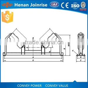 Henan Manufacture Belt Conveyor Trough Idler Roller thumbnail-1