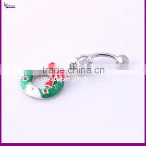 Surgical Steel Christmas Wreath Batman Piercing thumbnail-2