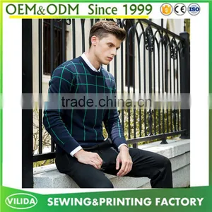 High Quality Autumn Mens Knitted Pullover Sweater New Style 100% Woolen Knitted Sweater thumbnail-5