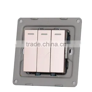 Wall Mount 3 Gang Light Switch With Led Indicator thumbnail-5
