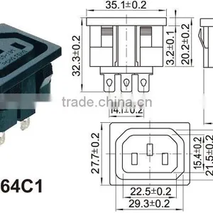IEC Certificated Abs Universal Power Extension Socket,High Quality Female dc Power Jack,dvi Mini dc Power Connector thumbnail-3