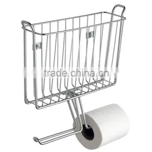 Multi-Fuction Metal Tissue Dispenser With Magazine Rack thumbnail-1