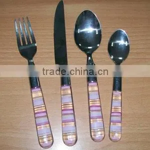 Stainless Steel Cutlery With Plastic Handle thumbnail-1