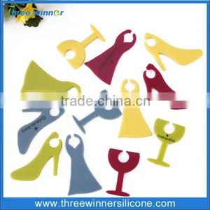 Wholesale Wine Glass Markers Silicone Cheap Wine Markers thumbnail-6