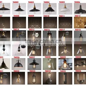 Hot Sell Vintage Wall Lamp Retro Clear Glass Shade Edison Pendant Light With CE thumbnail-5