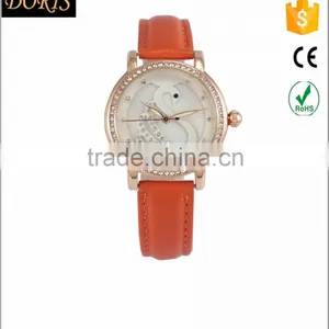 Latest Watches Design for Ladies Quartz Movement Men Leather Watch thumbnail-3