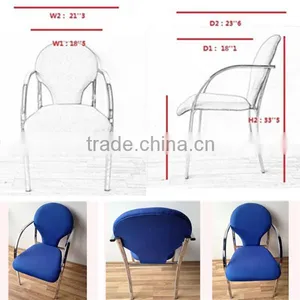 Hot Sale Metal Frame Stacking Dining Room Furniture, Restaurant Chair thumbnail-3