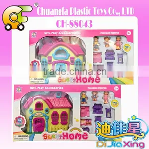 Kids Mini Villa Toys Modern Villa With Furniture Wooden Villa Toys thumbnail-1
