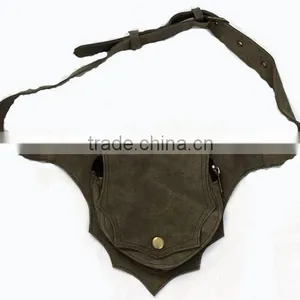 Genuine Suede Leather Hip Waist Pocket Belts/pure Leather Bum Bag Belt for Girls thumbnail-1