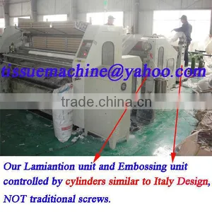 Easy Operation Embossing Peforating Laminating High Speed Automatic 1575mm Toilet Paper Rewinding Machine thumbnail-3