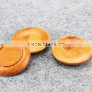 Tea Round Bamboo Wood Trivet Coaster Placemat Tool Set With Holder Rack thumbnail-4