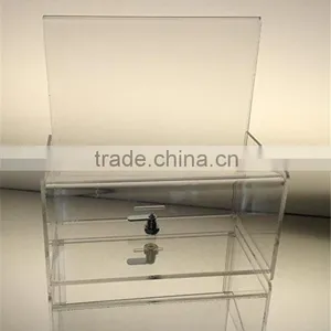 Clear PMMA Acrylic Plexiglass Donation Boxes thumbnail-3