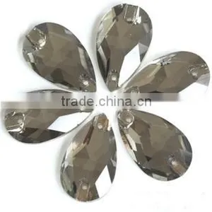 Fashion Teardrop Flat Back Two Holes Crystal Stone Design for Dresses thumbnail-2