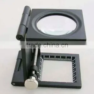 9005A Finger Magnfier With Zinc Alloy Black Frame ,8x Optical Glass, With 2pcs Led Light, Calibration and Finger thumbnail-1