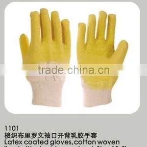 Yellow Latex Industry Coated Gloves thumbnail-1