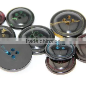 High End Natural Dyed Colorful 4 Holes Real Horn Suit Jacket Coat Sweater Buttons thumbnail-1