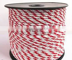 Electric Fencing Wire Rope Tape , Polywire Polyrope Polytape Fence Cable thumbnail-1