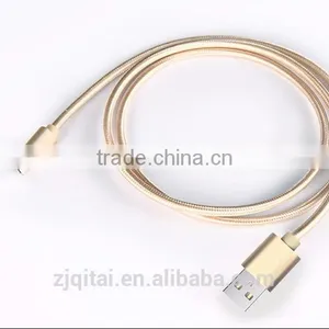 High&fast Speed Nylon Braided Micro USB Cable Charge Data Cables Retractable Usb Cable thumbnail-3