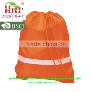 Green Mesh Backpack With Black Logo Printing thumbnail-1