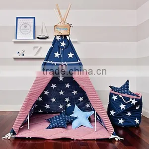 Promotional Custom Cotton Canvas Kids Children Indoor Play Teepee Tent thumbnail-5