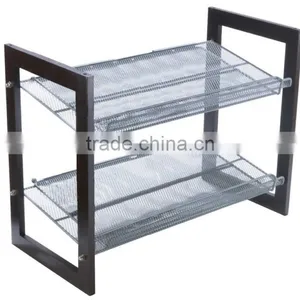 Mesh Utility Shoes Rack Closet Organizer Shelf Storage Shelving Brand NEW thumbnail-1
