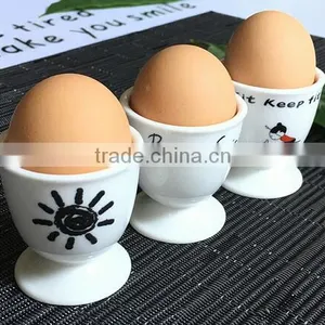 Ceramic Egg Holder With Printing Novelty Egg Holder Cooking Egg Holder thumbnail-1