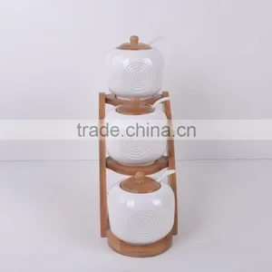 Hot Sale High Quality Pottery Canister Sets / Pottery Canisters Set/3pcs Set Pottery Kitchen Canisters thumbnail-1
