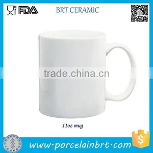 Wholesale Oval Shaped White Porcelain Plain Mug thumbnail-2