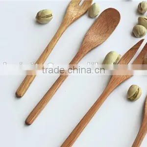 CY047 Natural Wooden Mini Spoon Fork Janpan Style Bamboo Fork Tableware Kit thumbnail-6