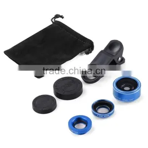 Universal Clip-on 3 in 1 Fisheye Wide Angle Micro Camera Lens for Mobile Phone thumbnail-3