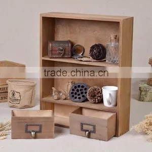 Two Drawer Wall Wooden Boxes thumbnail-6