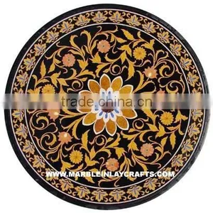 Antique Marble Inlaid Table Top, Antique Inlaid Table Top thumbnail-1
