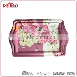 Blossom Flower Printed Custom Melamine Tray for Coffee / Tea Time thumbnail-3