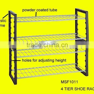 4 Tier Stackable Shoe Rack thumbnail-1