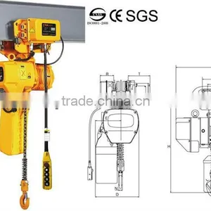 WANBO 1ton to 35ton Trolley Hoist 1t Electric Hoist thumbnail-1