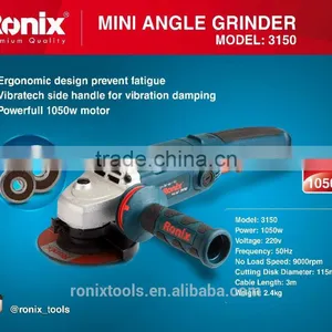 RONIX POWER TOOLS MINI ANGLE GRINDER 115MM 1050W MODEL 3150 PREMIUM QUALITY thumbnail-1