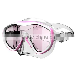 CE Approval Silicone Diving Mask With Mirrored Lens,diving Equipment for Spearfishing (MM-100) thumbnail-3