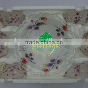 JK044 7pcs Glass Salad Bowl Set With Spray Deco thumbnail-2