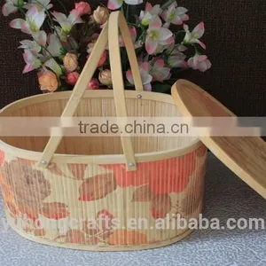 2015 New Bamboo Picnic Basket thumbnail-4