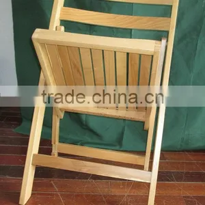 Outdoor Beech Wood Folding Salt Chair thumbnail-1