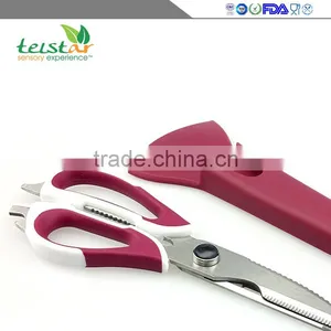 MARX Super Combo Multi Purpose 5 Blade Herb Scissors + Heavy Duty Multifunction Kitchen Shears Set for Chicken,Poultry,Fish,Meat thumbnail-3