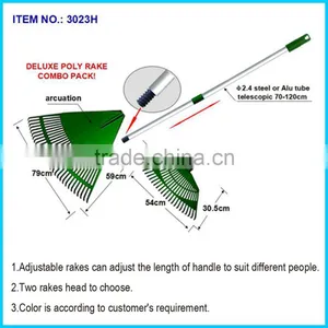 Kids Garden Tools Kids Plastic Leaf Rake/ Adjustable Rakes Can Adjust the Length of Handle to Suit Different People thumbnail-1