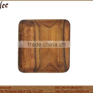 Beauty Acacia Wood Antique Wooden Plate for Breakfast thumbnail-1