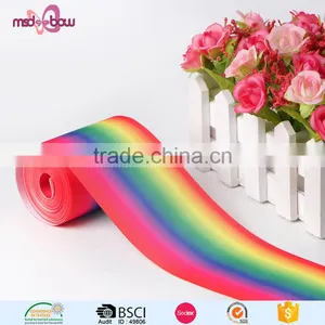Custom Size Double Face Rainbow Thermal Transfer Grosgrain Ribbon for Gift Box thumbnail-2