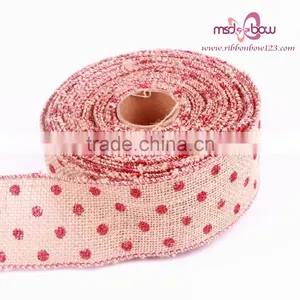 Professional Wavy Design Printed Jute Ribbon thumbnail-2