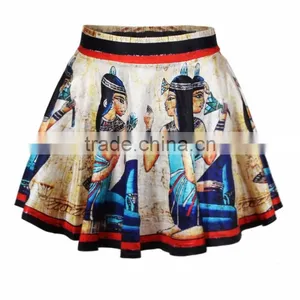 2017 New Style Spring Women Egypt Pharaoh SKATER SKIRT Short Skirt thumbnail-2