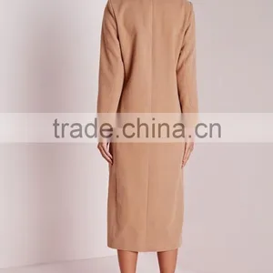OEM Service Best Selling Lady Oversized Camel Winter Coat thumbnail-5
