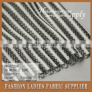 New Popular High Quality 100 Percent Polyester Knit Mesh Embroidery Two Tones Fabric thumbnail-2